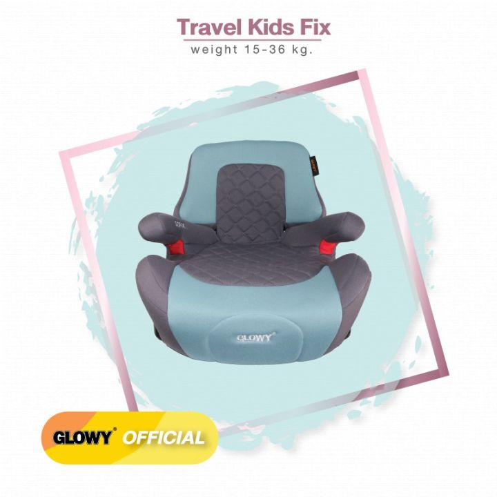 glowy-คาร์ซีท-รุ่น-travel-kids-fix-booster-seat-สำหรับเด็ก-15-36-kg-ติดตั้งได้ทั้ง-isofix-และเข็มขัดนิรภัย-3-จุด