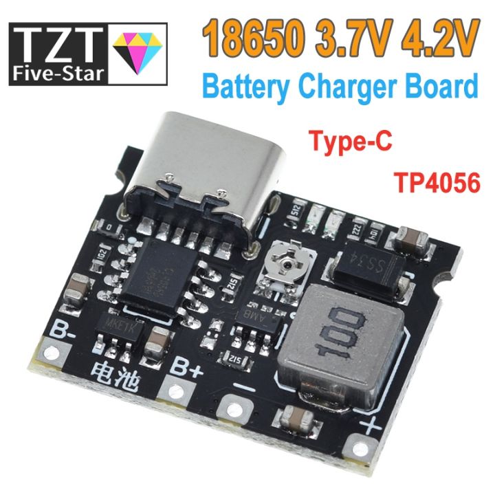 yf-tzt-type-c-usb-lithium-18650-3-7v-4-2v-battery-charger-board-dc-dc-up-boost-module-tp4056-parts