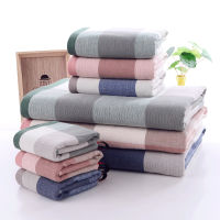 Japanese Muslin Towel Set Plaid Bath Towels for s Cotton Large 70*140cm Beach Towel Soft Absorbent Face Hand Terry Towels