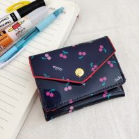 ✙ Daily single magazine appendix mini short womens wallet cherry wallet 30 off Japanese and Korean youth wallet small card holder