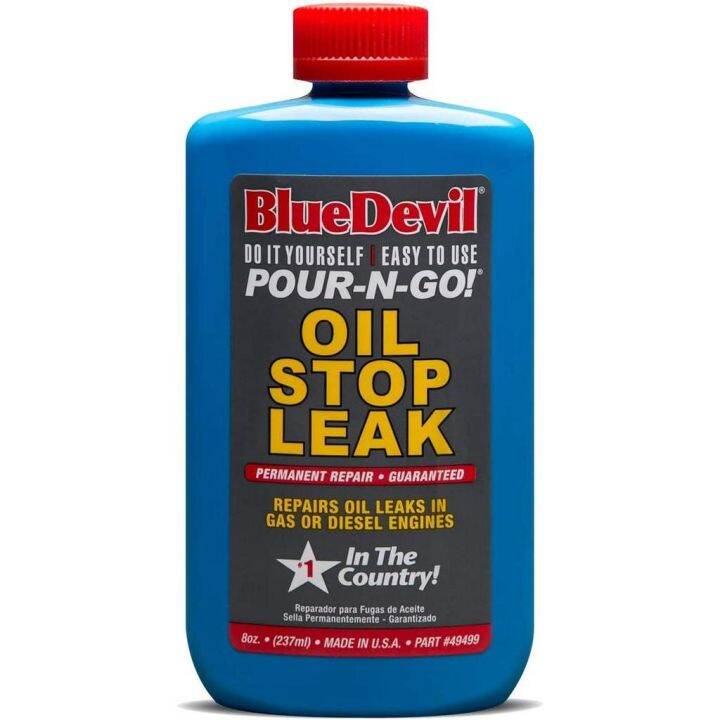 BlueDevil PourNGo Oil Stop Leak 8 oz. / 237ml Repairs Oil Leaks in
