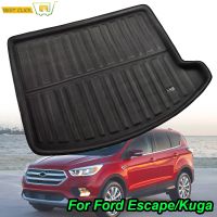 สำหรับ Ford Escape Kuga 3d 2013 2014 2015 2016 2017 2018 2019 Boot Mat ด้านหลัง Trunk Liner Cargo ชั้นถาดพรมโคลน Kick Protector