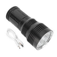 P90 LED Flashlight 12000LM IPX5 Waterproof 6 Light Modes Super Bright Type C Port 120W Torch