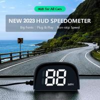 Digital Speedometer Car Head Up Display ยานยนต์ Speed Heads Up Display USB Plug And Play OverSpeed Warning Hud Speedometer