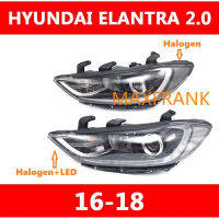 FOR Hyundai Elantra 2.0 16-18 HEADLAMP  HEADLIGHT  LENS HEAD LAMP FRONT LIGHT ไฟหน้ารถ Hyundai Elantra 2.0 16-18เลนส์ไฟหน้าไฟหน้าไฟฉายคาดศีรษะ/ฝาครอบไฟหน้า