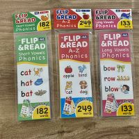 Flip card ชุด Flip &amp; Read Phonics แบบ A-Z และ Short Vowels และ Long Vowels บัตรคำโฟนิค ฟลิปการ์ด