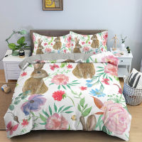 Happy Easter Rabbit Egg Duvet Cover Sets King Queen Single Size Bedding Set Comforter Covers With Pillowcase 23PCS Bedclothes