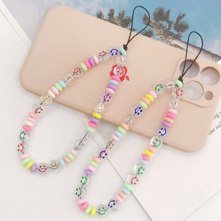 cod-yi-lian-new-acrylic-mobile-phone-chain-diy-accessories-handmade-beaded-case-anti-fall-pendant