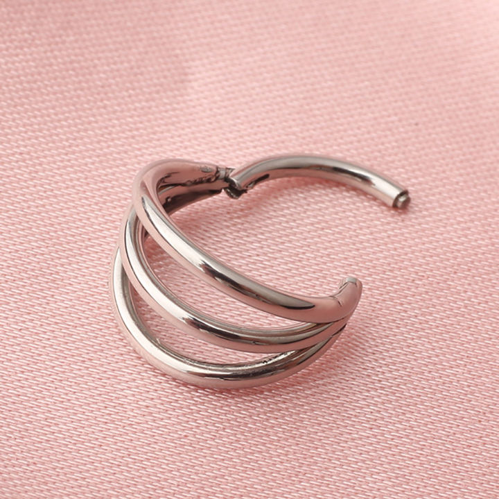 right-grand-astm-f136-titanium-16g-three-rings-septum-clicker-ring-nose-ring-sleeper-hoop-earring-helix-rook-conch-cartilage