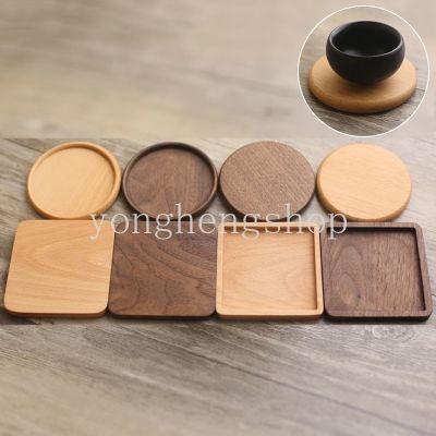 Creative Durable Wooden Coaster Tea Coffee Cup Mat Tray Placemat Non-slip Cup Mats Insulation Pad Solid Wood Table Decor