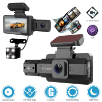 รถ Dash Cam ด้านหน้าและด้านหลัง HD 1080จุด170 ° DVR บันทึกการขับขี่ด้านหน้าและภายในกล้อง3นิ้วหน้าจอ Night Vision ห่วงบันทึก