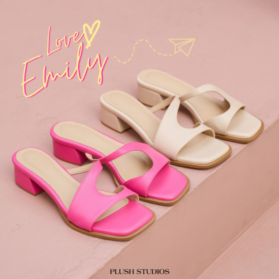Plush Studios รองเท้าแตะรุ่น Emily ส้นสูง 1.5"  สามารถเปลี่ยนสายได้