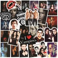 10/30/50PCS TV Show The Vampire Diaries Graffiti Stickers Motorcycle Luggage Guitar Skateboard DIY Classic Toy Stickers for Kid Stickers