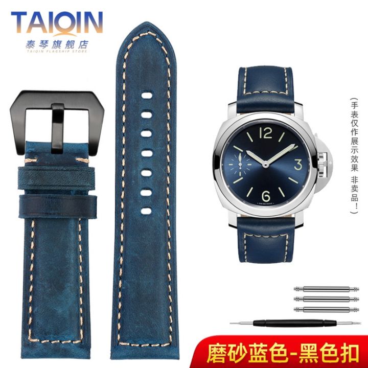 suitable-for-panerai-panerai-watch-strap-genuine-leather-male-pam688-441-blue-watch-with-accessories-24-26mm