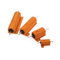 1PCS RX24 50W 100W Aluminum Power Metal Shell Case Wirewound Resistor 1K 10K 1 6 8 10 20 200 500 Ohm Resistance 0.01R 100K