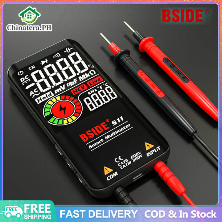 Fast Delivery Bside S10 S11 9999 Counts Smart Digital Multimeter Ac Dc Ncv Tester Meter 8092