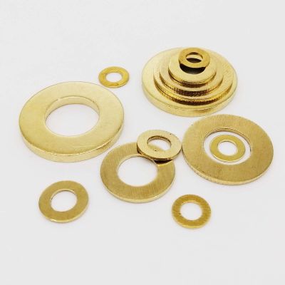 20/100pcs GB97 DIN125 Solid Brass Copper Flat Washer Plain Gasket Pad Meson for M2 M2.5 M3 M4 M5 M6 M8 M10 M12 Screw Bolt