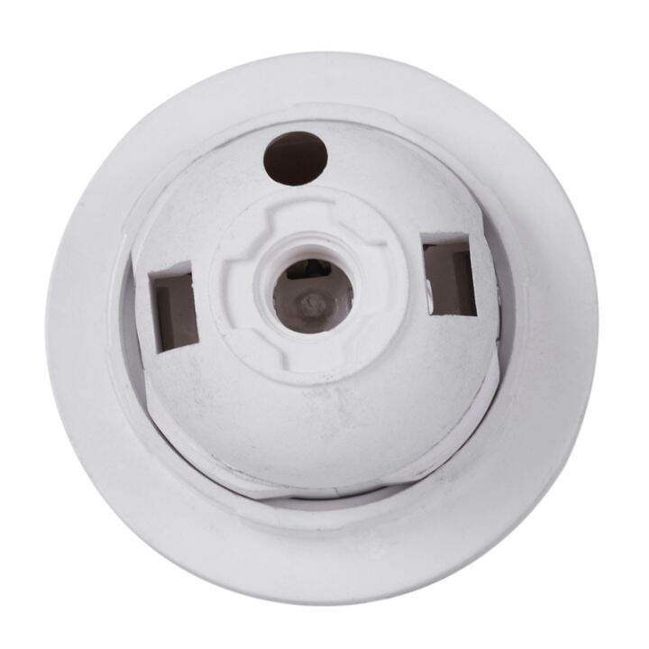E27 Ac 250V 2A White Plastic Surface Light Bulb Socket Holder Lazada