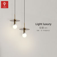 MZD【With Light Bulb】Light Luxury โคมไฟข้างเตียงโคมระย้าห้องนอน Study Single Head Chandelier Simple Modern Designer ร้านอาหารโคมไฟบาร์โคมระย้าขนาดเล็ก