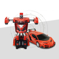 18cm Deformation Car Automatic One-key Transformation Robot With Remote Control RC Car Toys Model Action Figure For Children