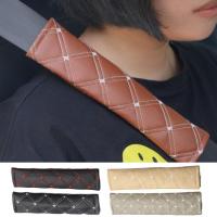 Car Accessories Seat Belt PU Leather Safety Belt Shoulder Cover Breathable Protection Seat Belt Padding Pad Auto Interior Access Seat Covers