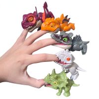 1PC Funny Finger Biting Dinosaur Toys for Children Creative Mini Dinosaur Animal Figure Model Boys and Girls Interactive Toys