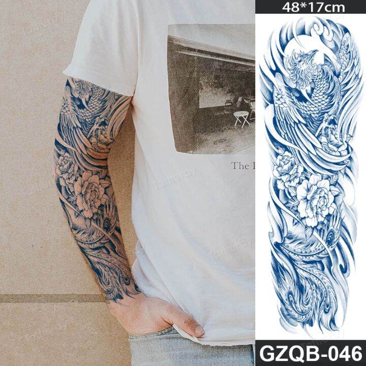 yf-juice-tattoo-natural-ink-long-lasting-2-weeks-semi-permanent-water-transfer-stickers-large-size-arm-sleeve-men-boy