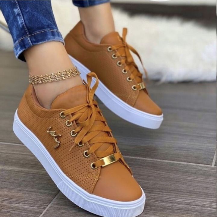 Women's Sports Sneakers Platform Shoes Fashion Wedges Female Tennis Casual  Lace Up Running Ladies Footwear 2023 Zapatillas Mujer 