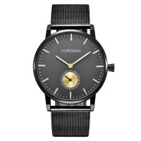 ⌚✕卐♙ Carreton mens watch new stainless steel mesh belt womens watch ultra-thin neutral quartz watch 6988