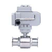 45 mm 2 Way High Platform Motorized  Ball Valve Stainless Steel Q911F-16P Sanitary Tri Clamp Ferrule Type Electric Ball Valve