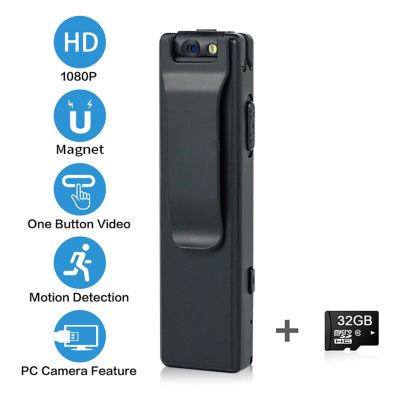 ZZOOI New Mini Body Camera with Clips 1080P Small Micro Camera Audio Video Recorder Portable Security Cameras Tiny Nanny Cam