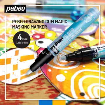 Pebeo Covering Blank Leaving White Marker Pen Drawing Gum 0.7/4mm  Watercolor Blocking White Color Pen