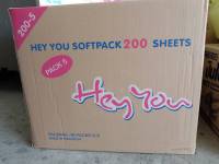 ทิชชู HEY YOU SOFIPACK 200 SHEETSกระดาษทิชชู กระดาษชำระ (ยกลัง50 ห่อ)