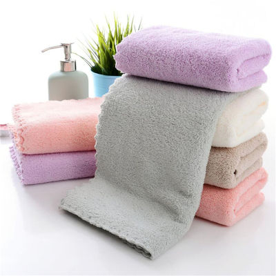 Square Solid Color Bamboo Fiber Soft Face Towel Polyester Hair Hand Bathroom Towels Bath Towel