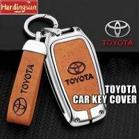 Hardingsun เคสกุญแจรีโมท Toyota สำหรับ Toyota Hilux Rogue Revo Innova Fortuner 2015-2020ซิงค์อัลลอยฝาครอบป้องกันทุกส่วนของเครื่องหนังแท้อุปกรณ์เสริม Toyota