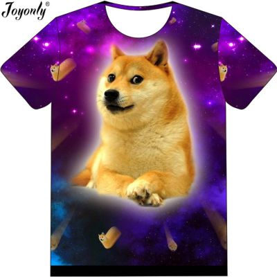 2022 Summer Boys Girls 3D T-Shirt Galaxy Space Cool Dog Pug Siberian Husky Printed T Shirt Children Lovely Birthday Tees Tops