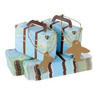 【YF】✼✲  5/10pcs Suitcase Paper Chocolate With Airplane Tag Wedding Birthday Decoration