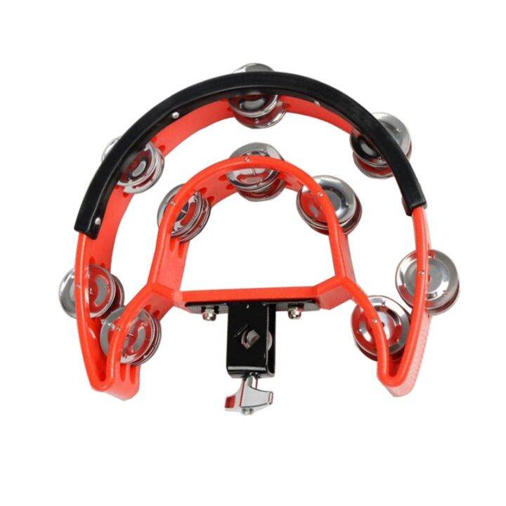 Drum Set Tambourine with Mounting Eye Bolt Half Moon Shape Hihat