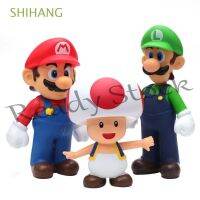 【hot sale】 ✽□№ B09 SHIHANG Cartoon Figure Toys Kids Toys Super Mario Bros. Action Figurine Statue Luigi Mushroom Desktop Decorations PVC Anime Model Model Toys