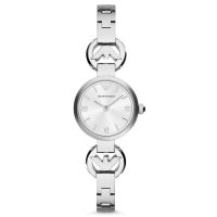 นาฬิกาข้อมือผู้หญิง ARMANI Retro Quartz Silver Dial Stainless Steel Bracelet Ladies Watch AR1775