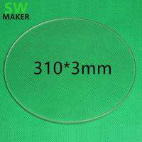 Rostock Max แผ่นกระจก310มม. แผ่นแก้วทรงแบนสำหรับแผ่นรองพิมพ์3มิติ