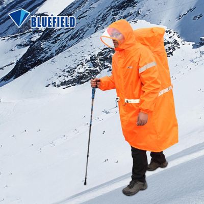 Outdoor Raincoat BlueField Backpack Cover Raincoat Poncho Rain Cape Outdoor Hiking Camping Uni Rain gear