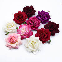 【cw】10PCS 10CM Silk Roses Head Wedding Bride Holding Plants Material Home Decoration Accessories Scrapbook Artificial Flowers Cheap