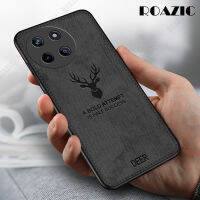 ROAZIC เคสไฮบริดนิ่มบางสำหรับ Realme 11 4G/Realme 11 4G NFC เคสโทรศัพท์พร้อมผ้าดีไซน์ผ้าเคสลายทางผ้าฝาครอบกันกระแทก