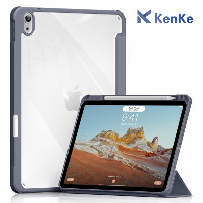 เคส iPad KENKE แผงหลังอะคริลิคใสพร้อมช่องใส่ดินสอ สำหรับ iPad 10.9 นิ้ว ipad 2022 Air 5 ipad air 4 iPad gen 10  iPad mini 6 case ตำแหน่งรู ID ที่แม่นยำ เคสอัจฉริยะ การป้องกันที่ครอบคลุมทุกด้าน