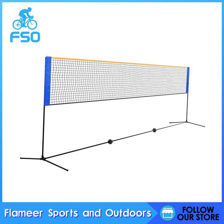 Flameer Badminton Net Set Easy Setup with Poles for Volleyball Tennis