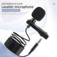 Lapel Microphone 3.5mm Jack Clip-on Mic with 2m Extension Cord Phone Laptop for School Office Work Conference Teaching