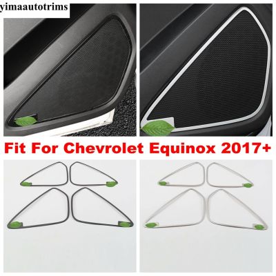 Car Door Audio Speaker Stereo Loudpeaker Frame Decor Cover Trim For Chevrolet Equinox 2017 - 2022 Stainless Steel Accessories