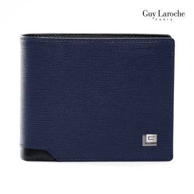 Guy Laroche กระเป๋าสตางค์พับสั้น มีลิ้นกลาง รุ่น MGW0152 - น้ำเงิน