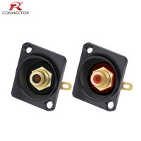 2pcs Female RCA Panel Mount Chassis Socket Connector Excellent quality Black Female Socket Red Black Colors Available